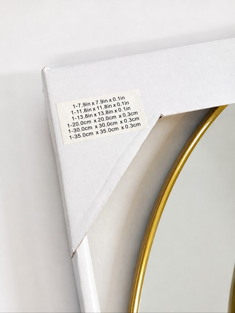 NWT At Home Geometric Gold Round Hanging Mirror Set of 3 Wall Accent Mirrors - Picture 4 of 7